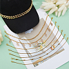 8Pcs Iron & 304 Stainless Steel & Aluminum Chain Baseball Cap Chains HJEW-DC00070-5