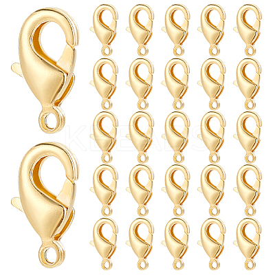 40Pcs Brass Lobster Claw Clasps KK-LP0001-56-1