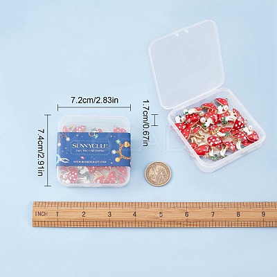 24Pcs 4 Styles Alloy Enamel Pendants ENAM-SC0002-17-1