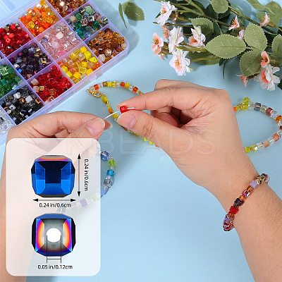 2 Bags Imitation Artificial Crystal Glass Beads GLAA-SZ0001-95C-06-1
