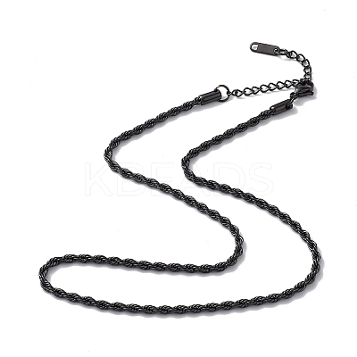 304 Stainless Steel Rope Chain Necklace for Men Women NJEW-K245-023B-1