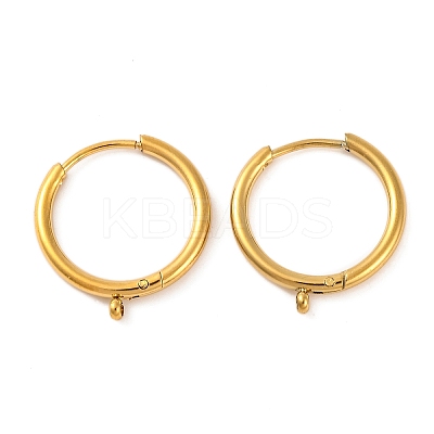 Ion Plating(IP) 304 Stainless Steel Hoop Earring Findings X-STAS-G339-01G-1