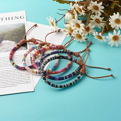Ethnic Cord Anklet for Girl Women AJEW-AN00449-1