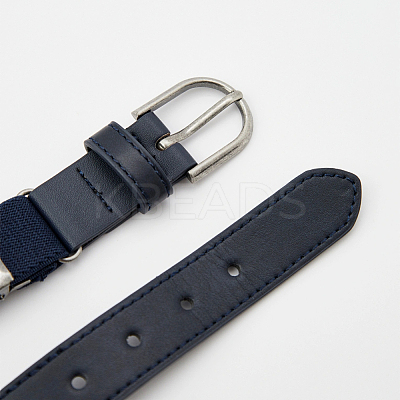 1Pc Imitation Leather & Polyester Elastic Softball Belts AJEW-CL0001-37A-1