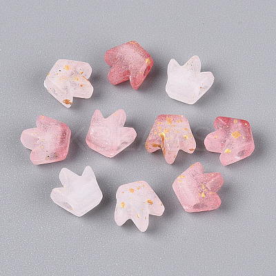 Frosted Transparent Acrylic Beads FACR-T009-01H-1