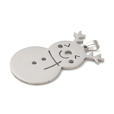 Christmas Theme 304 Stainless Steel Pendants STAS-Q005-01P-02-1