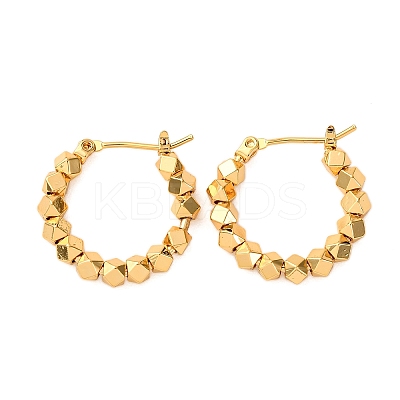 Brass Polygon Hoop Earrings EJEW-A143-08G-1