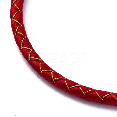 Polyester Cord Braided Bracelet Makings MAK-Z003-01G-01-1
