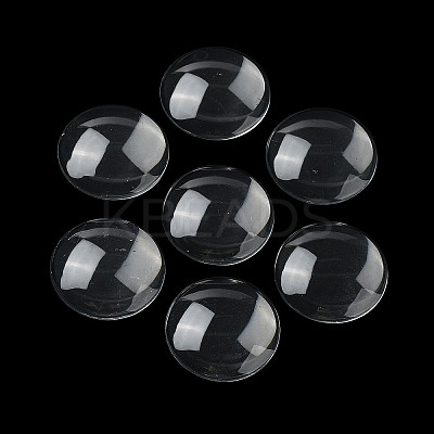 (Defective Closeout Sale: Scratch) Transparent Glass Cabochons GGLA-XCP0001-06-1