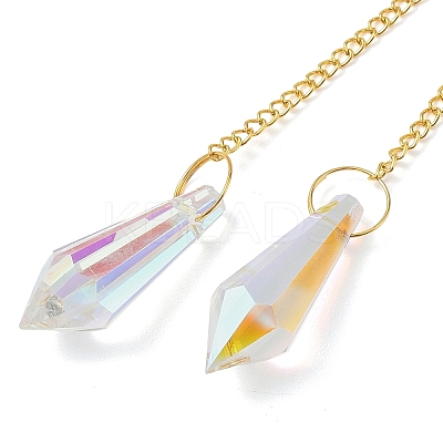 Iron Rhombus & Natural Amethyst Suncatchers HJEW-F025-04G-01-1