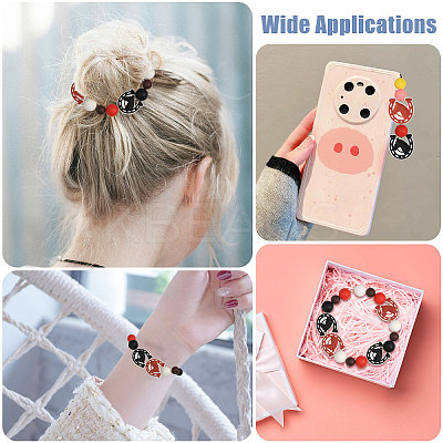 16Pcs 2 Colors Horse & Horseshoe Food Grade Eco-Friendly Silicone Focal Beads SIL-CA0002-92-1