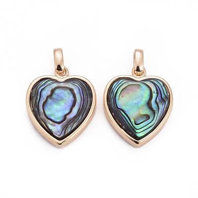 Natural Abalone Shell/Paua ShellCharms BSHE-F011-04B-G-1