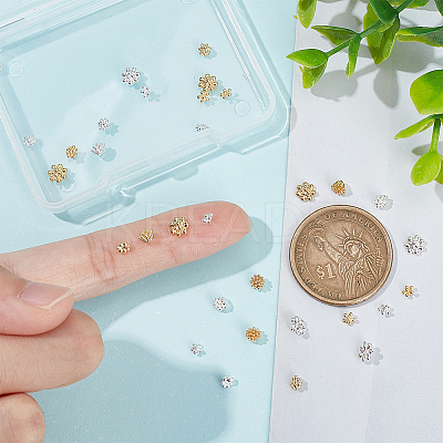 32Pcs 8 Style Brass Cabochon MRMJ-BC0003-43-1