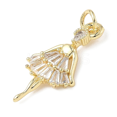 Brass Micro Pave Cubic Zirconia Pendants ZIRC-I356-08G-02-1