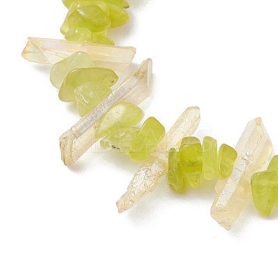 Natural Jade Chips Beaded Stretch Bracelets BJEW-TA00494-02-1