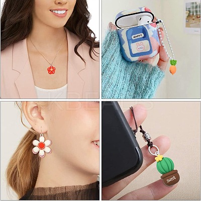 28Pcs 14 Styles Opaque Resin Pendants RESI-CJ0002-54-1