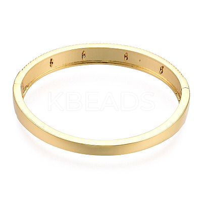 Cubic Zirconia Word Love Hinged Bangle BJEW-N014-021A-1