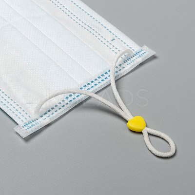 Heart PVC Plastic Cord Lock for Mouth Cover KY-D013-04C-1