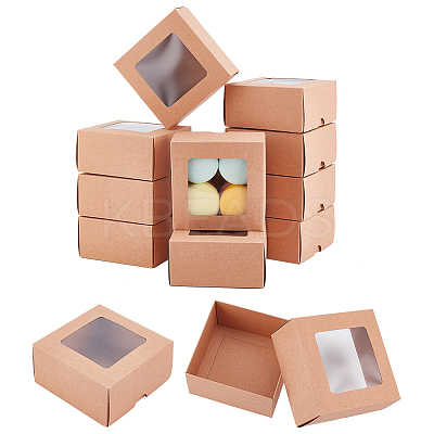 Folding Kraft Paper Cardboard Jewelry Gift Boxes LS-CON-WH0092-25B-1