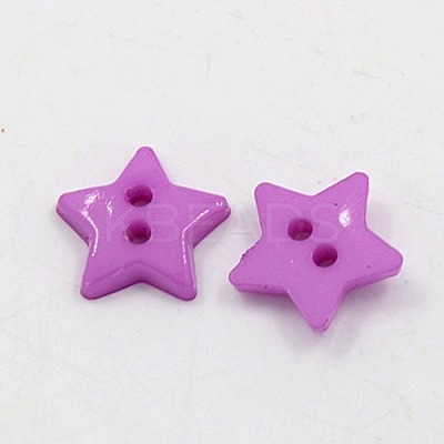 2-Hole Acrylic Star 12MM Sweater Kids Clothes Findings X-BUTT-E053-03-1
