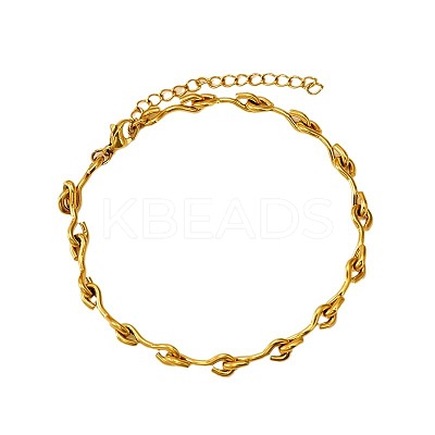 304 Stainless Steel 3 Shaped Link Chain Anklets FS-WG7E8C4-01-1