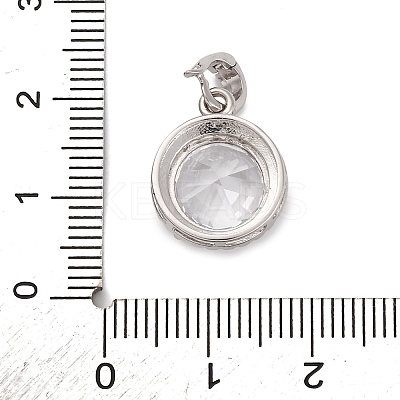 925 Sterling Silver Pave Clear Cubic Zirconia Pendants STER-F063-01C-01-1