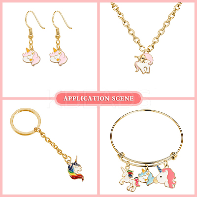 60Pcs 10 Styles Alloy Enamel Pendants ENAM-CJ0002-69-1