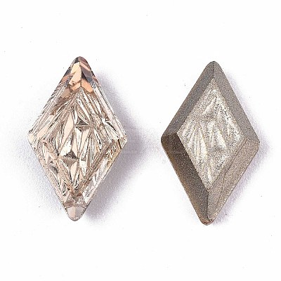 Textured K9 Glass Cabochons GGLA-S057-002D-1