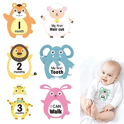 1~12 Months Number Themes Baby Milestone Stickers DIY-H127-B10-1
