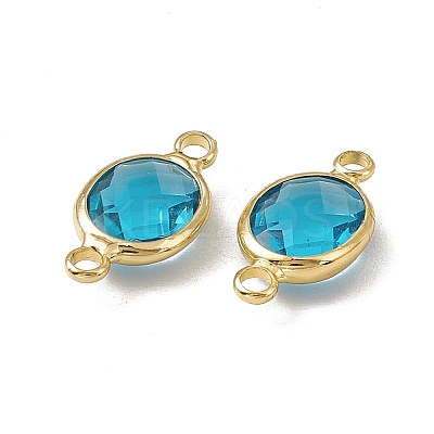Transparent K9 Glass Connector Charms GLAA-A005-10G-06-1
