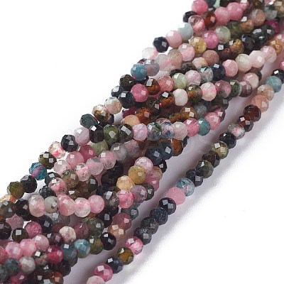 Natural Multicolor Tourmaline Beads Strands G-A026-C07-1