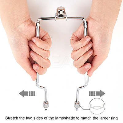 2 Sets 2 Style Iron Lamp Shade Harp Holder Bracket Accessories FIND-OC0002-26-1