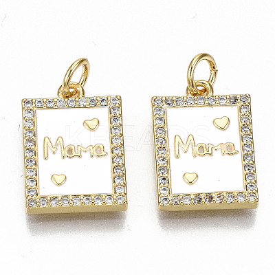 Real 16K Gold Plated Brass Micro Pave Clear Cubic Zirconia Pendants ZIRC-S067-194B-NF-1