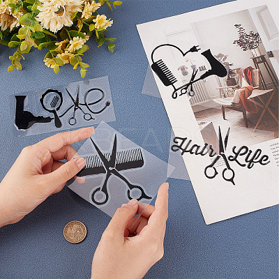 8 Sheets 4 Styles PET Waterproof Car Stickers STIC-GF0001-10C-1