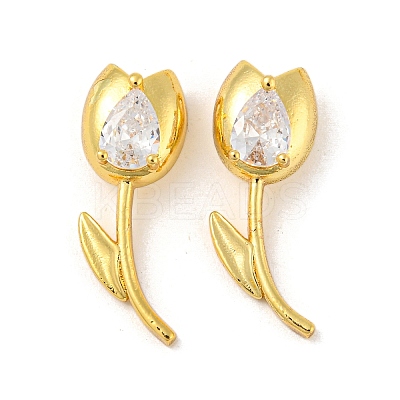 Real 18K Gold Plated Rack Plating Brass Micro Pave Cubic Zirconia Pendants KK-R153-13B-G-1