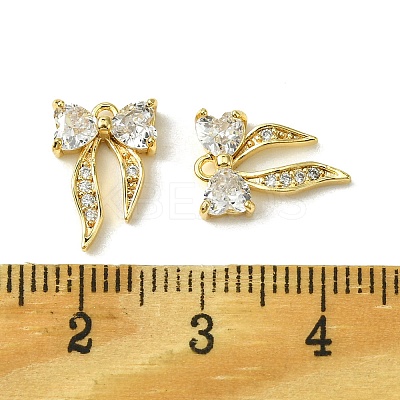 Brass Micro Pave Cubic Zirconia Charms FIND-Z035-04G-1