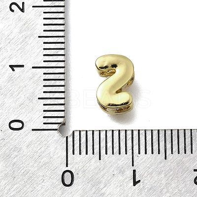 Brass Micro Pave Cubic Zirconia Letter Multi-Strand Links KK-D295-32G-19-1