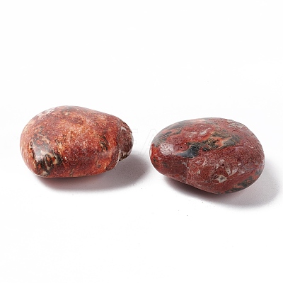 Natural Leopard Skin Jasper Heart Love Stone G-B030-03-1