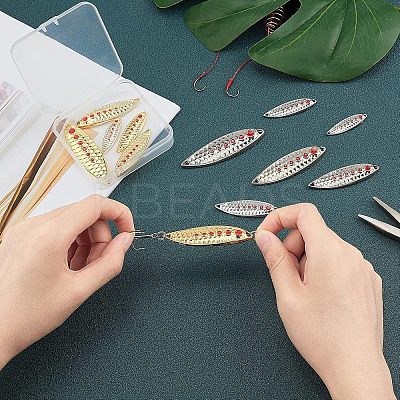 12 Pcs 6 Styles Zinc Alloy Fishing Bait Jig Head Spoon Lure FIND-FH0001-61-1
