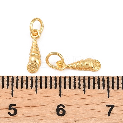 925 Sterling Silver Shell Shape Charms STER-I023-01G-04-1