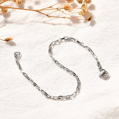 Tarnish Resistant 316 Surgical Stainless Steel Box Chain Bracelets LS-X-BJEW-JB01865-1