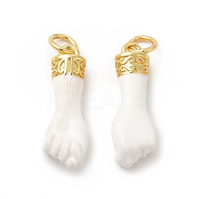 Eco-Friendly Rack Plating Brass Enamel Pendants KK-F845-36G-03-1