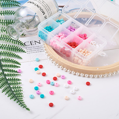 400Pcs 8 Colors Handmade Polymer Clay Beads CLAY-PJ0001-01-1