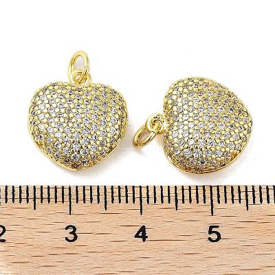 Brass Micro Pave Clear Cubic Zirconia Pendants KK-A205-06G-1