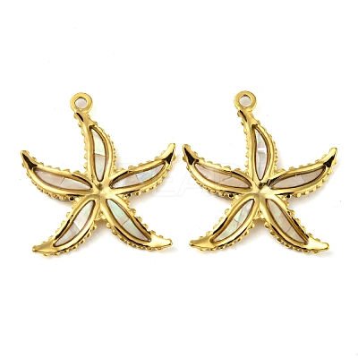 Natural Shell Pendants X-STAS-P341-03G-02-1