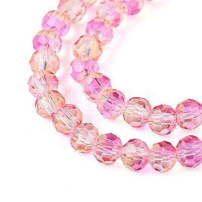 Baking Paint Transparent Glass Beads Strands DGLA-A035-T4mm-A11-1