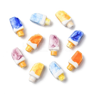 10Pcs 5 Colors Handmade Porcelain Beads PORC-FS0001-38-1