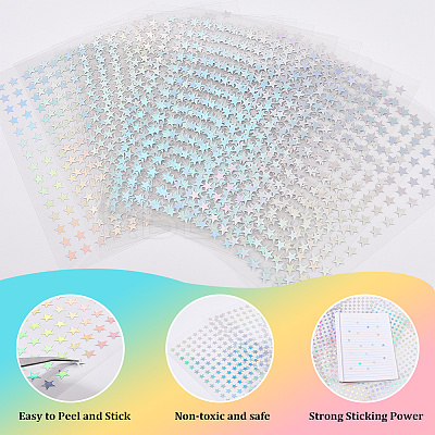 Laser PET Plasitc Stickers DIY-WH20011-43D-1