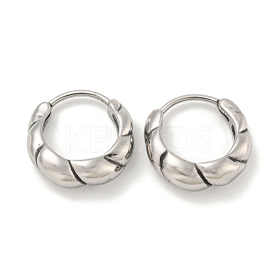 316 Surgical Stainless Steel Hoop Earrings EJEW-D096-12AS-25-1