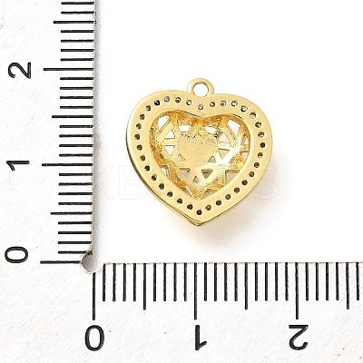 Brass Micro Pave Cubic Zirconia Pendants KK-U048-10G-1